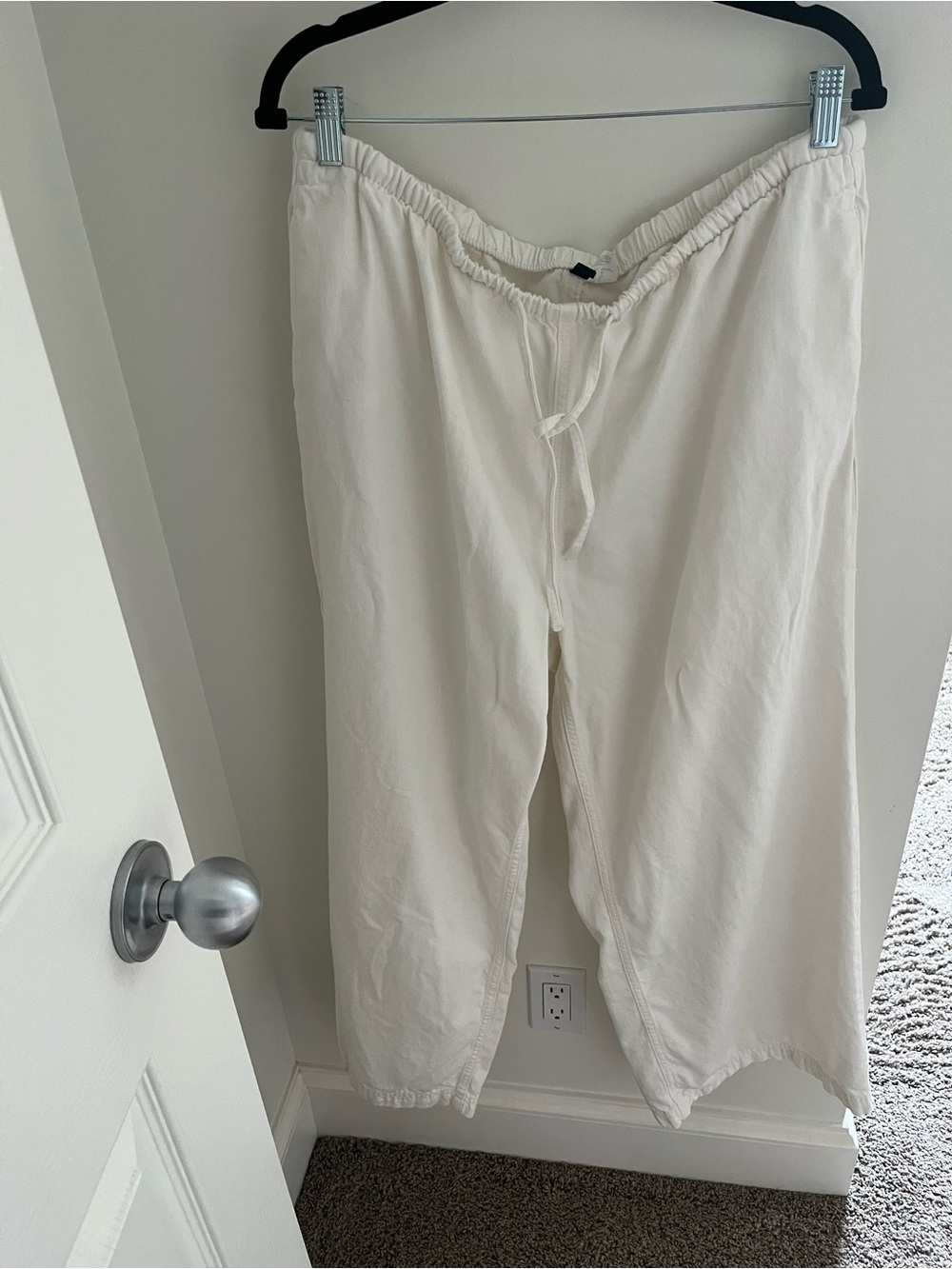 Women’s Cream Relaxed Drawstring Pants